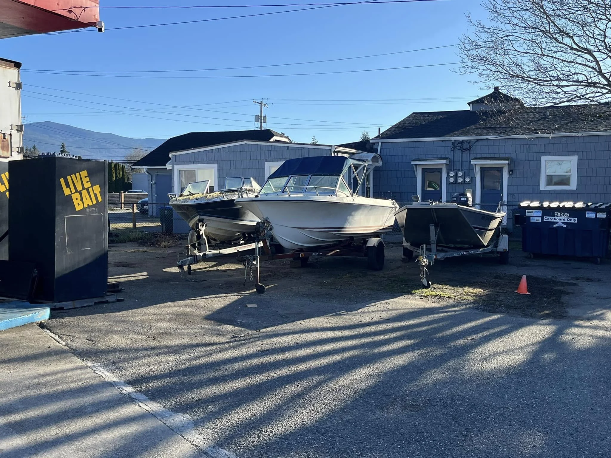 Boats outside Cascade Auto and Marine